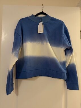 NWT Oat New York Blue and White Tie-Dye Crewneck Sweatshirt